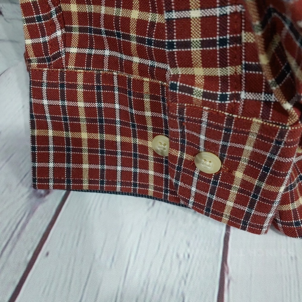 Natural Issue Men's Long Sleeve Button Down XXL PLAID TEAK SHIRT 100% Cotton NWT - Picture 5 of 6